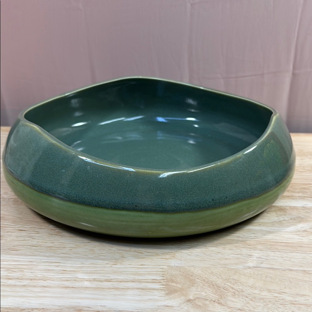PartyLite Green and Blue Candle Holder with Organic Accents
